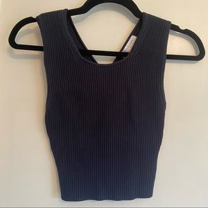 Navy Everlane Cropped Knit